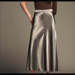 Zara satin effect midi skirt